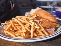 Sam's oyster po' boy