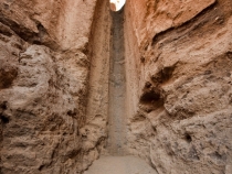 Dry waterfall in Natural Bridge Canyon