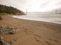 View of the Golden Gate Bridge from Kirby Cove