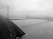 View of the Golden Gate Bridge from the trail back to the car