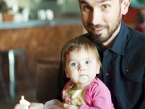 Sam and Lilia with birthday cupcakes
