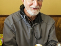 Greg enjoying his cupcake