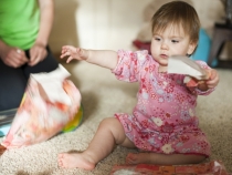 Lilia with her birthday presents