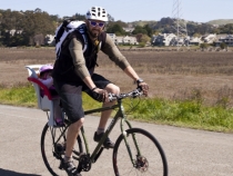 Sam and Lilia on the Mill Valley bike path
