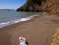 Lilia on the beach at Kirby Cove