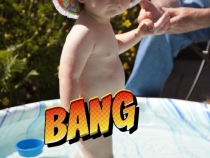 Lilia in the pool in Bennett Valley