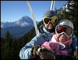 With Cheryl on the Ptarmigan Quad Chair