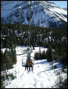 Luke and Katrina on the Paradise Triple Chair