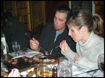 Luke and Katrina cooking away