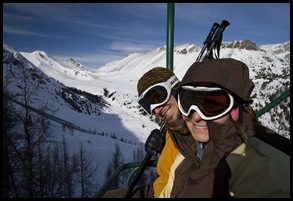 Luke and Katrina on the Paradise Bowl Triple Chair