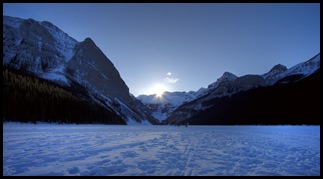 Sunset over Lake Louise