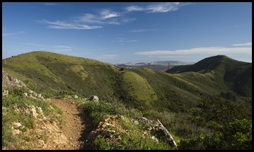 The SCA Trail with the Golden Gate Bridge in the background