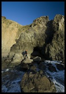 Jarrid negotiating the tide pools