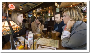 Lisa, Michaela, Jeffrey and Andi at Pattersons for lunch