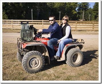 Jeffrey and Andi on the four-wheeler