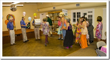 Greg leads the march