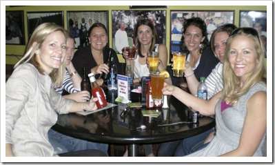 Hilary, Tracy, Robin, Connie, Jackie, Andi and Cheryl at Firestones