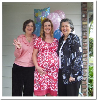 Four generations (almost): Mom, Lisa, baby V and Grandma