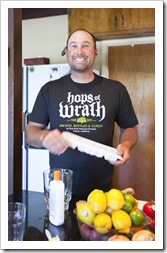 Jarrid working on drinks