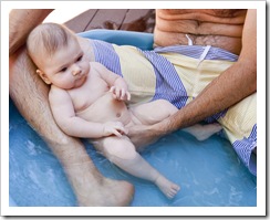 Lilia in the pool
