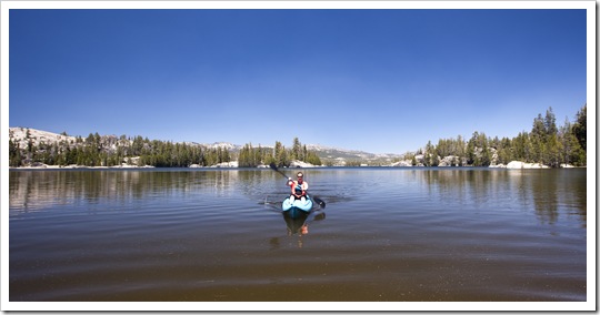 Margot kayaking at Utica Reservoir