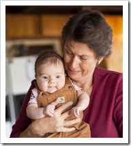 Jenni and Lilia dressed in Uncle Luke's Carhartts