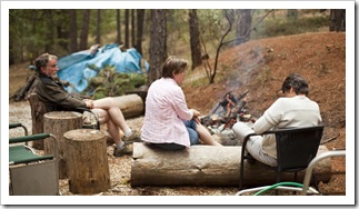 Greg, Carol and Jenni enjoying the campfire