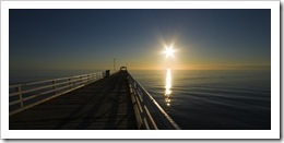 Afternoon sun over the Grange Jetty