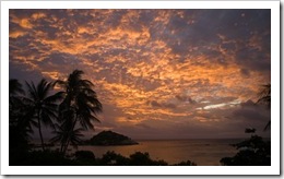 Anchor Bay sunset from the Lizard Island Resort dining room