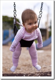 Lilia at the playground near Ben and Bronte's house