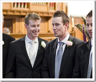 Andy with one of his brothers before the ceremony