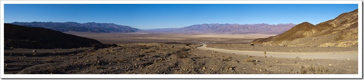 Panoramic of Death Valley from the mouth of Mosaic Canyon