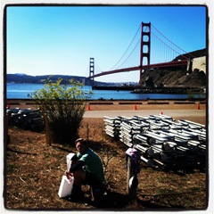 Lunch on day one at Fort Baker