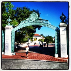 Sather Gate on the south side of UC Berkeley on day two