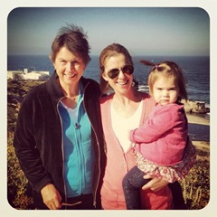 Jenni, Lisa and Lilia at one of the cheer stations on day three