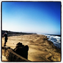 Sam overlooking Ocean Beach on day three