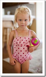 Sophia ready for the pool