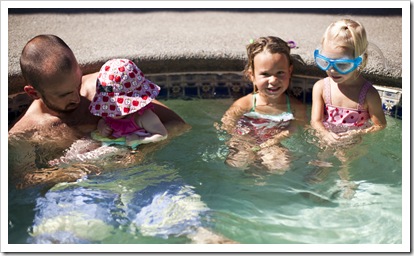Sam, Lilia, Anna Marie and Sophia in the spa