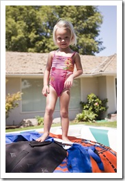 Sophia ready for a day of waterskiing