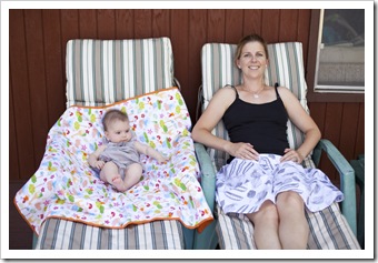 Lilia and Lisa on the deck