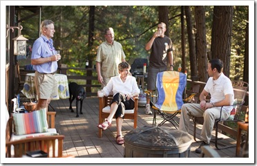 On the deck at the Baughman's