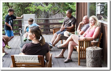 On the deck at the Baughman's