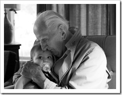 Lilia and Great Grandpa Vik