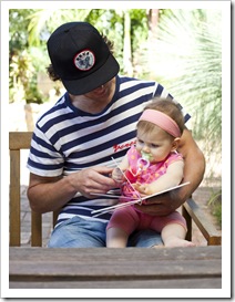 Reading my favorite book with Chris