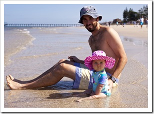 Sam and Lilia at Henley Beach