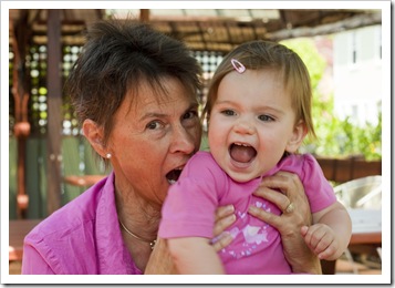 Ladies in pink at Tony Tutto Pizza