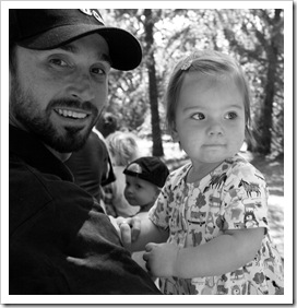 Sam and Lilia on the train at Train Town