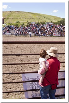 Lilia and Carol enjoying the rodeo in Belt