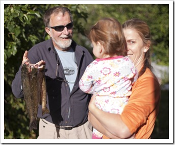Greg with a haul from one of his favorite fishing holes
