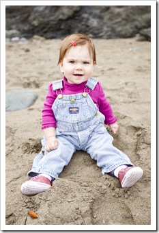 Lilia happy as a pig in mud at China Cove